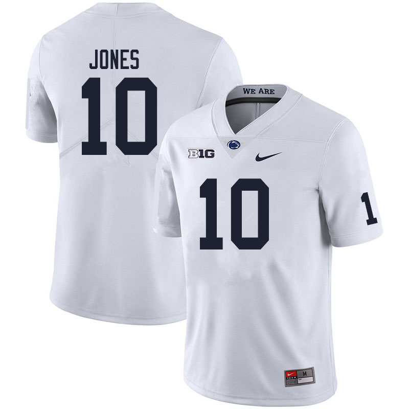 Men #10 TJ Jones Penn State Nittany Lions College Football Jerseys Sale-White